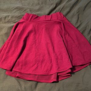 Wine Red Skater Skirt